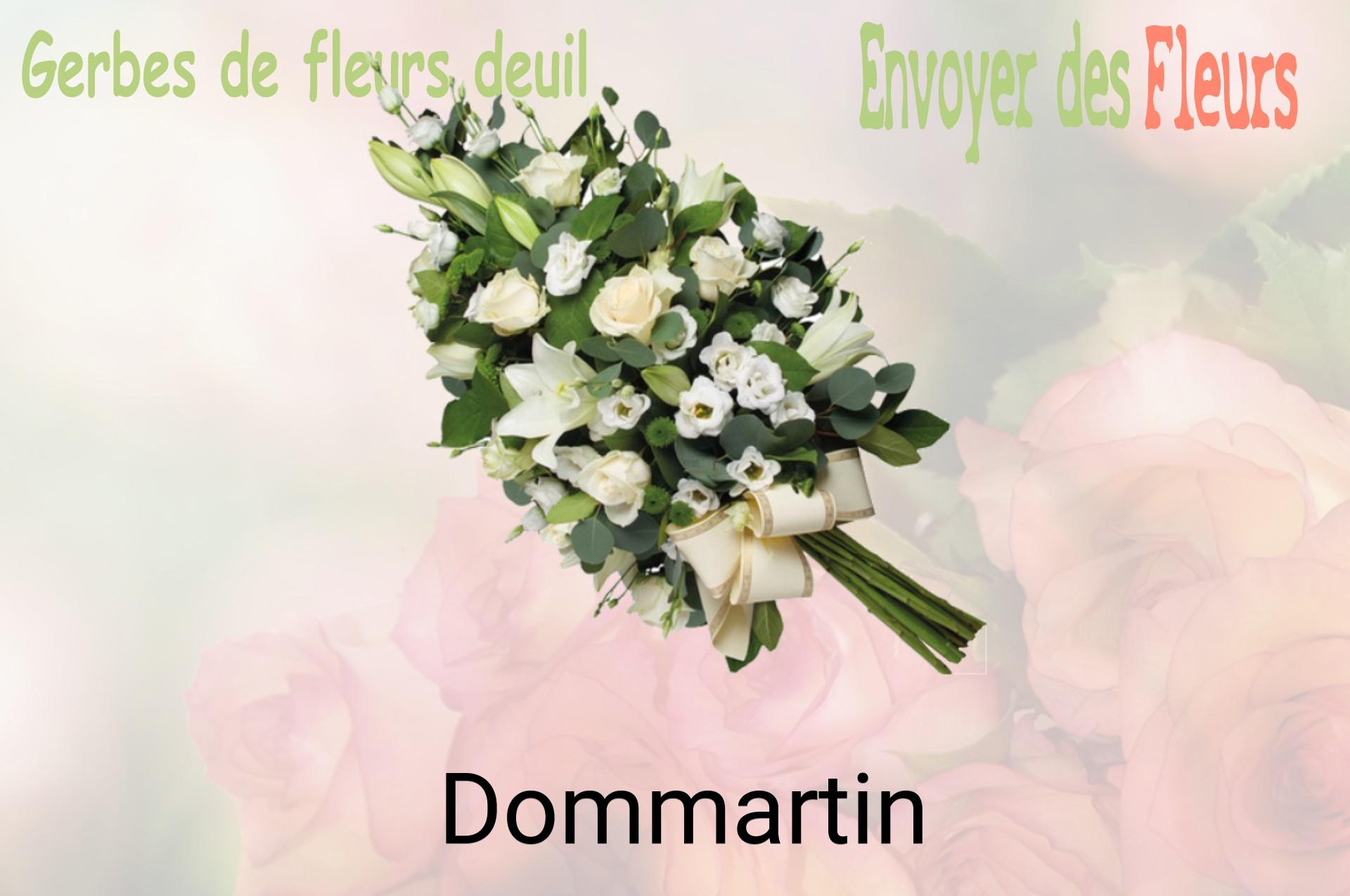 Gerbe de fleurs de deuil livrée à Dommartin